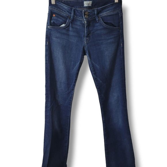 Hudson Jeans Womens Size 27 Straight Leg Low Rise Dark Wash Jeans Made In USA - Picture 2 of 4